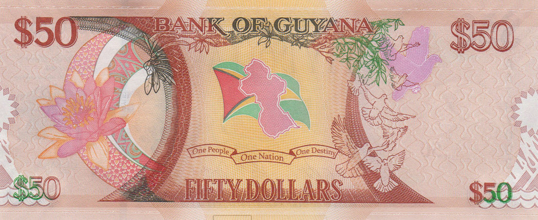 P41 Guyana 50 Dollars Year 2016